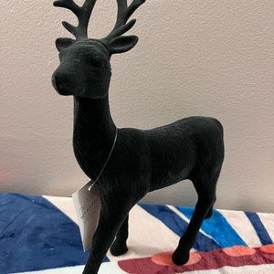 Black velvet decorative deer figure